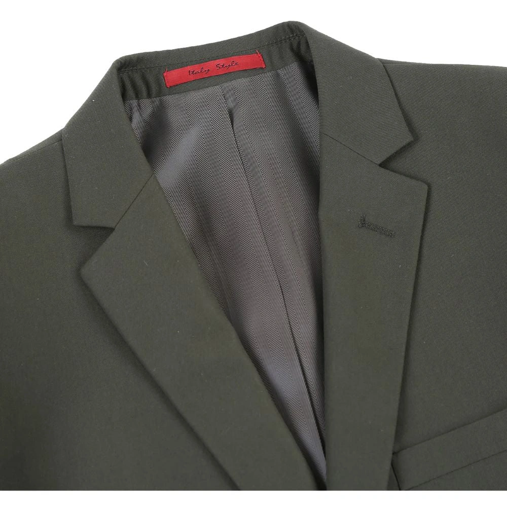 "Vanderbilt Collection - 2 Buttons Olive Suit: Elegance & Tradition - A Timeless Choice."